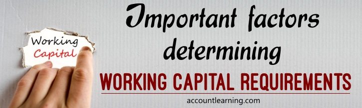 Factors determining working capital requirements