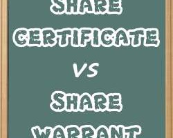 Share Certificate vs Share Warrant