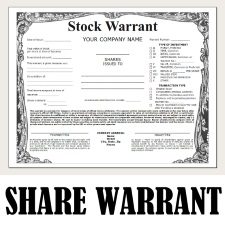 bearer share warrant
