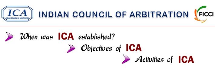 Indian Council of Arbitration - Establishment, Objectives, Activities
